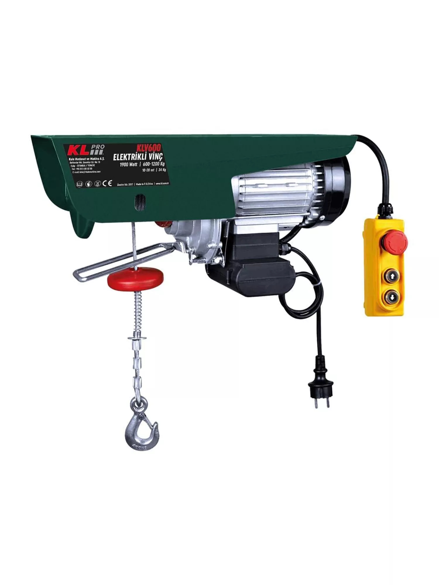 Лебедка электрическая KLPRO KLV600 1900 Вт 1200 кг 24617