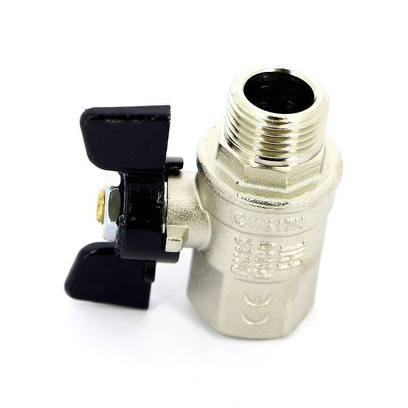 Кран шаровой Bugatti New Jersey 1/2 НР-ВР бабочка 09170004