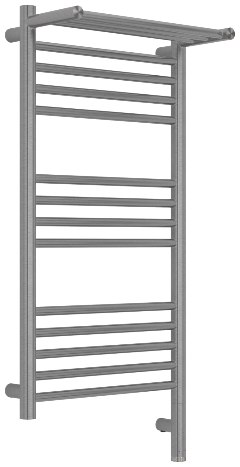 Полотенцесушитель электрический Сунержа Богема 3.1 с 1 полкой 40х80 см правый сатин браш 071-6007-8040