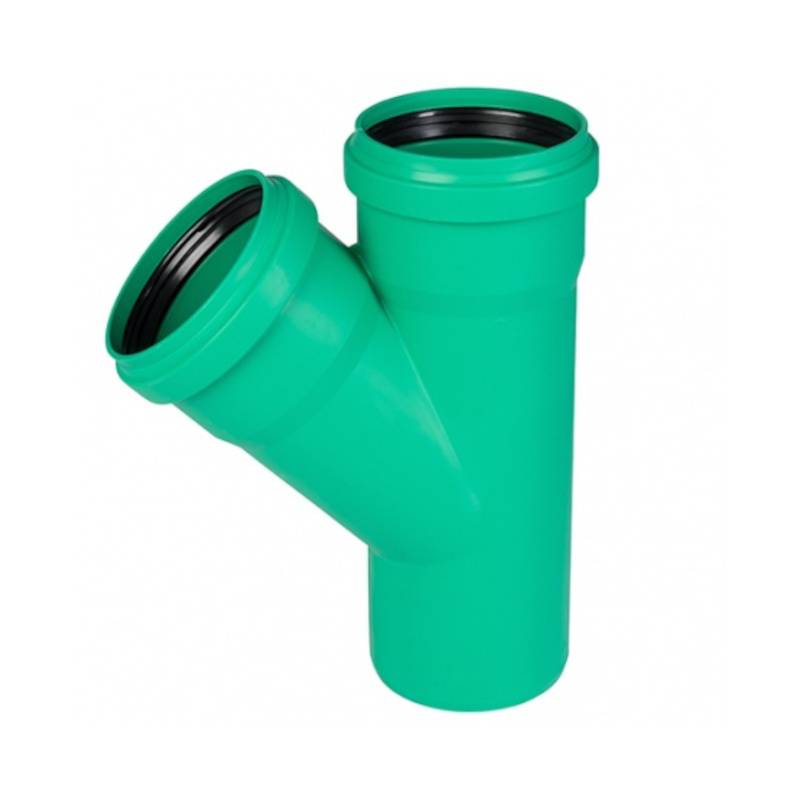 Тройник канализационный Ostendorf KG2000 110x110 мм 45° 772330