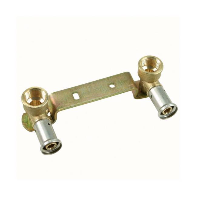 Водорозетка пресс-В Henco двойная на планке 16 x 1/2 28PV-16041604-1