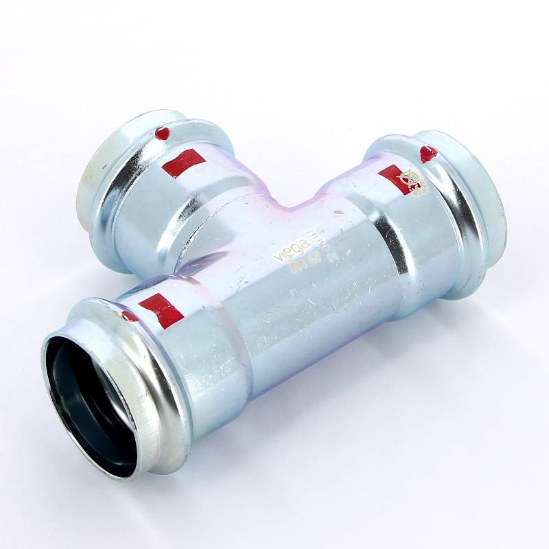 Тройник пресс Viega Prestabo оцинкованная сталь 42 мм 558666