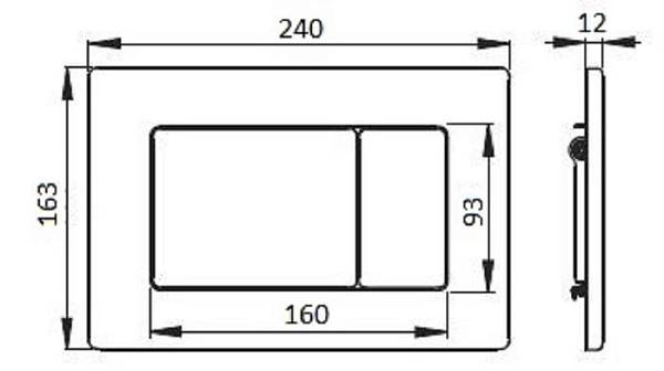 Панель смыва Boheme 650-SGM стальная оружейная сталь глянцевая 650-SGM