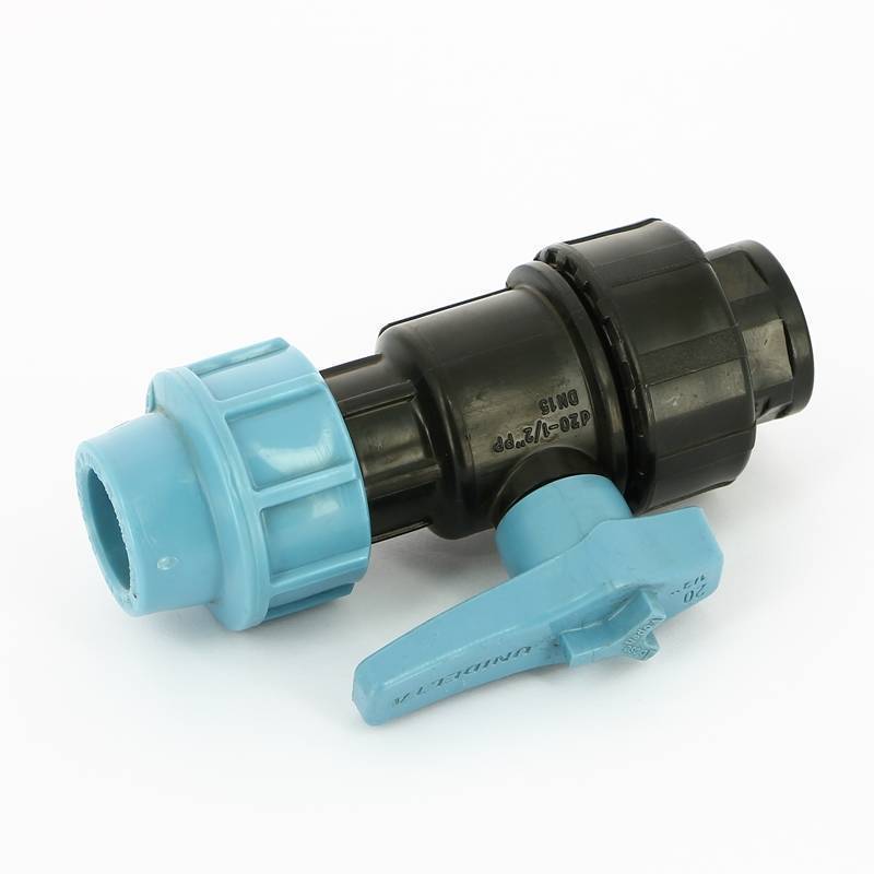 Кран шаровый компрессионный Unidelta 20x1/2 ПНД 1071020002001