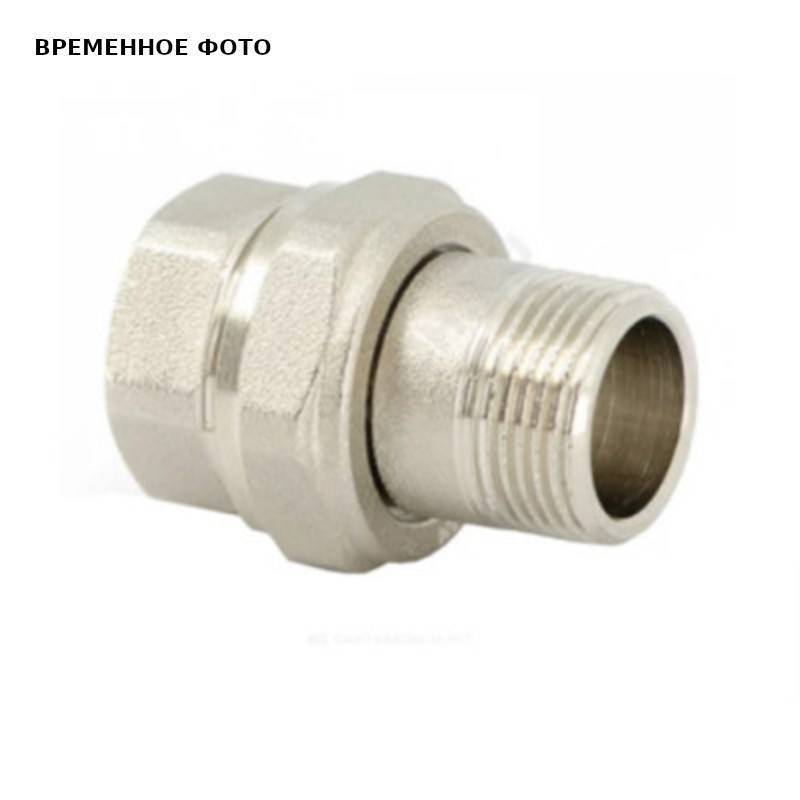 Разъемное соединение LD Pride прямое НР-ВР 1 1/2 никелированное с прокладкой O-RING LD.67.520.40