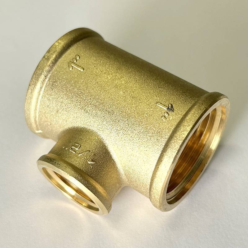 Тройник резьбовой переходной LD 1x1/2x1 ВВВ латунь никелированная LD.67.523.25x15x25