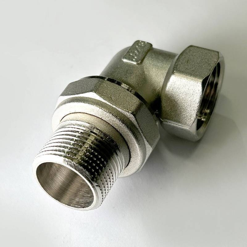 Сгон разъемный угловой американка LD Pride DN20 3/4 ВР/НР латунь никелированный LD.67.534.20