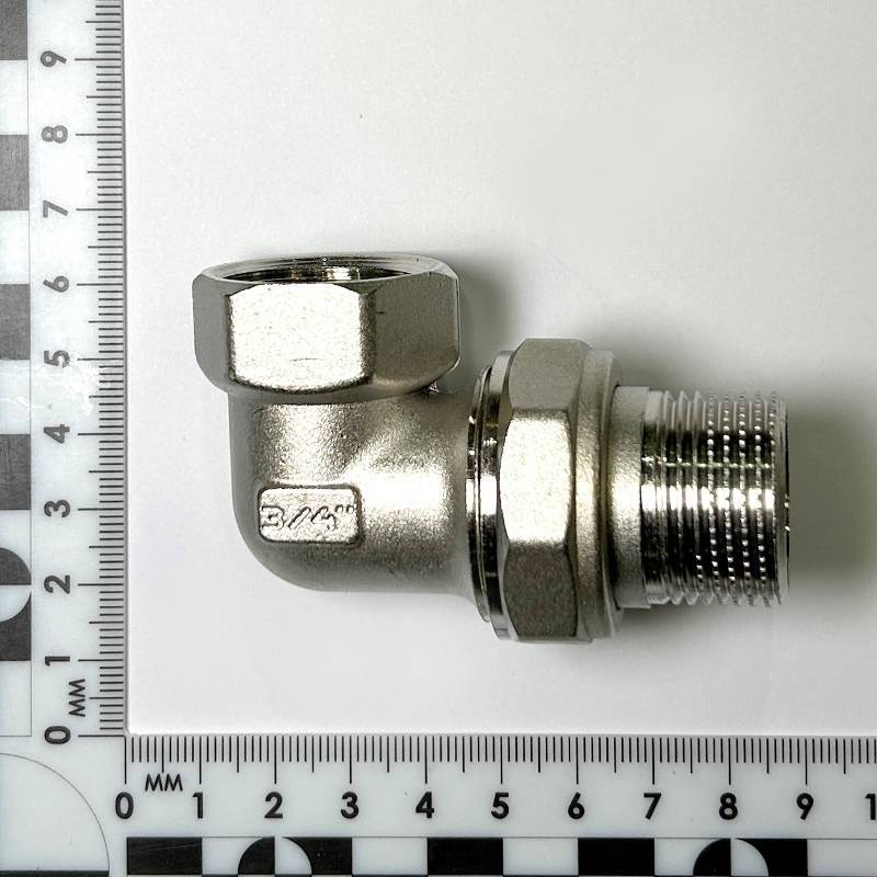 Сгон разъемный угловой американка LD Pride DN20 3/4 ВР/НР латунь никелированный LD.67.534.20