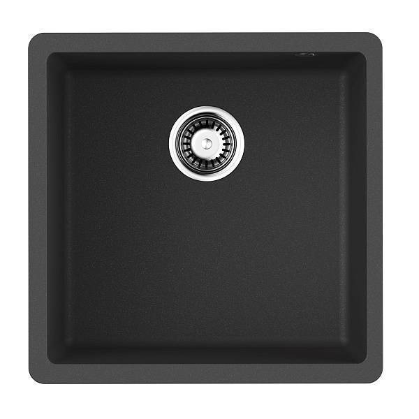 Кухонная мойка Omoikiri Bosen 44-U-BL Tetogranit 44x44 см черный 4993595