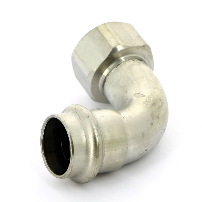 Угольник переходной Viega Sanpress Inox 90° 22х3/4 пресс-В нержавеющая сталь SC-Contur 437114