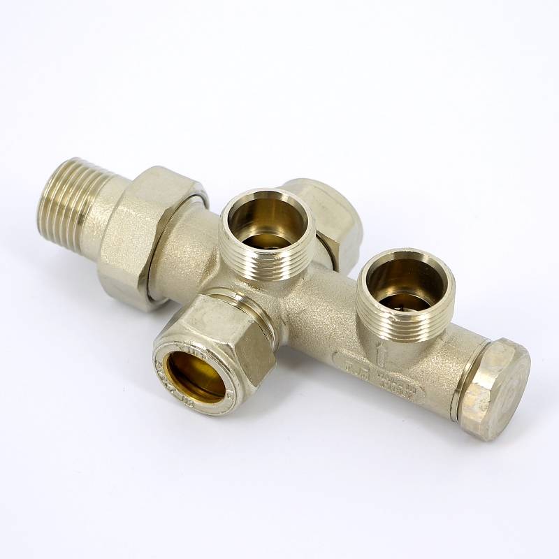 Узел радиаторный Tiemme 1/2 - M22x16 для двухтрубных систем разводка в стену 3370004