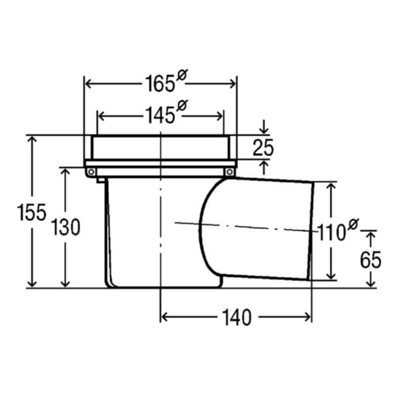 Трап Viega Kellermeister подвальный с гидрозатвором 100 мм 106003