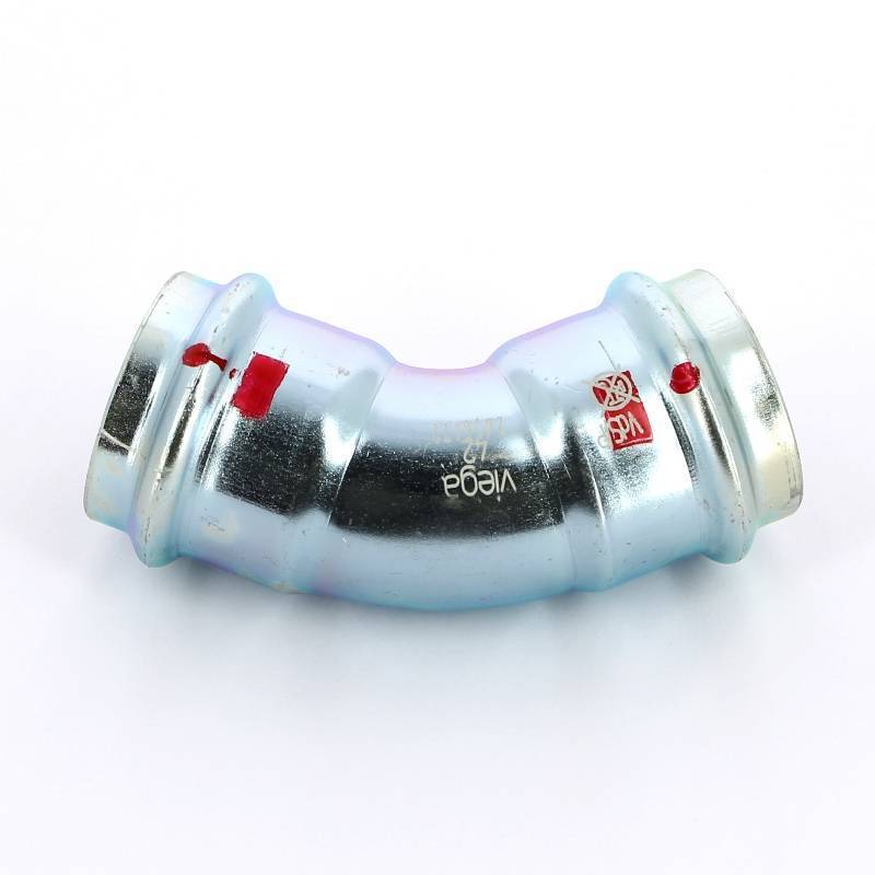 Угол пресс 45° Viega Prestabo 42 мм оцинкованная сталь 558314