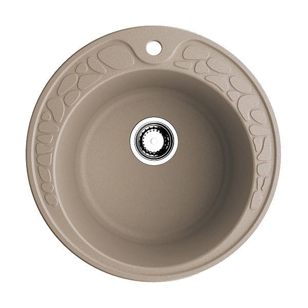Кухонная мойка Omoikiri Tovada 51-SA Artgranit 51x51 см бежевый 4993412