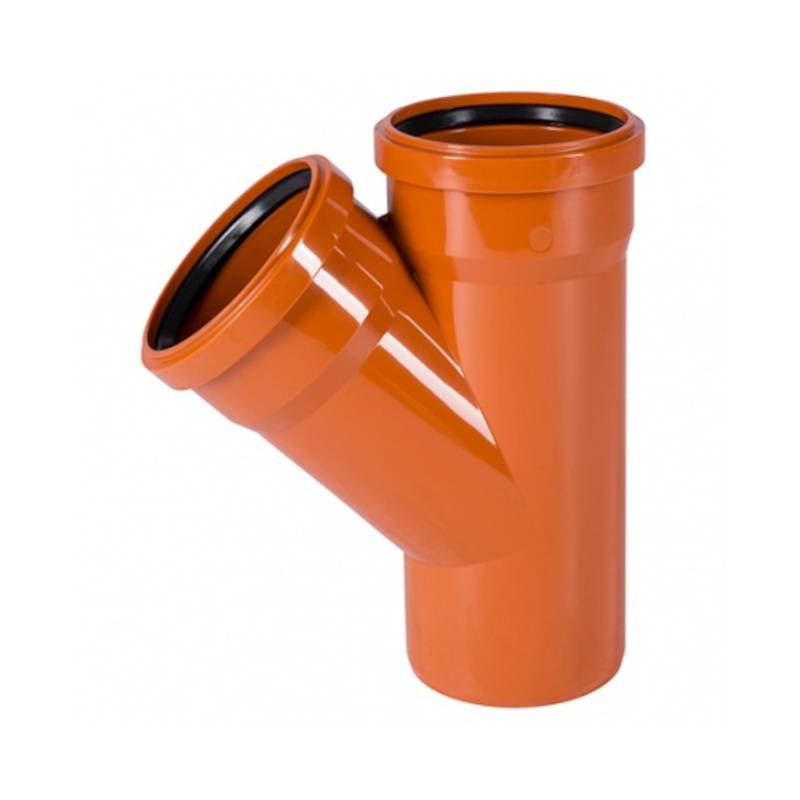 Тройник наружной канализации Ostendorf KG KGEA 160/160 мм 45° 222300