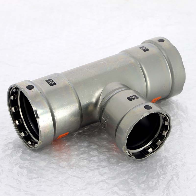 Тройник пресс Megapress Viega 2x1 1/2x2 695156