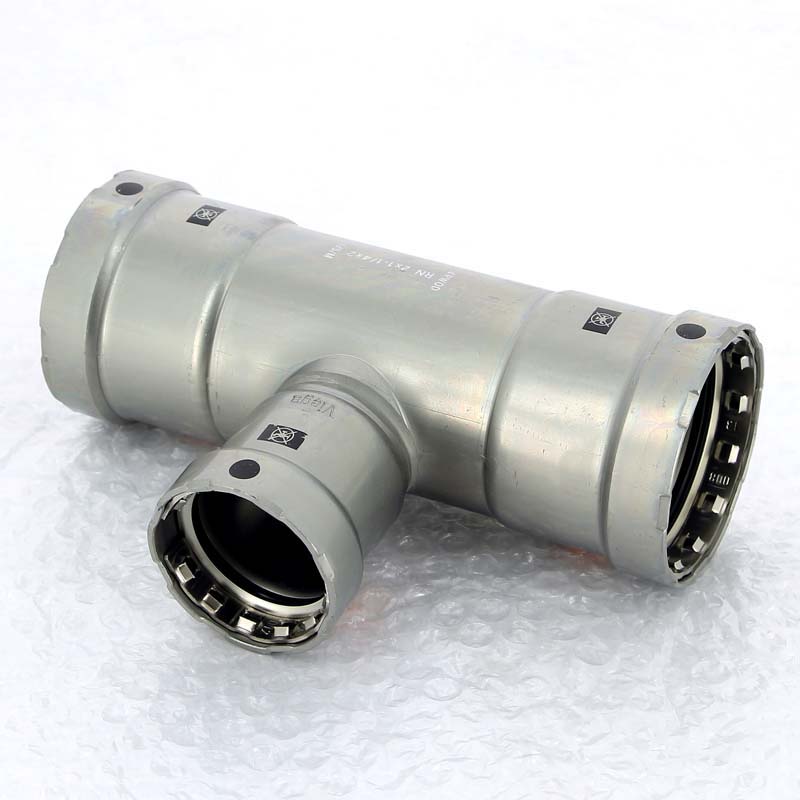 Тройник пресс Megapress Viega 2x1 1/4x2 695149