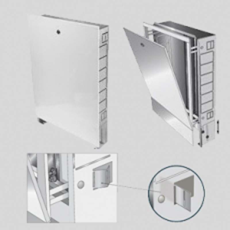 Шкаф коллекторный встраиваемый Uni-Fitt 494х670-760х125-195 мм 482G1000