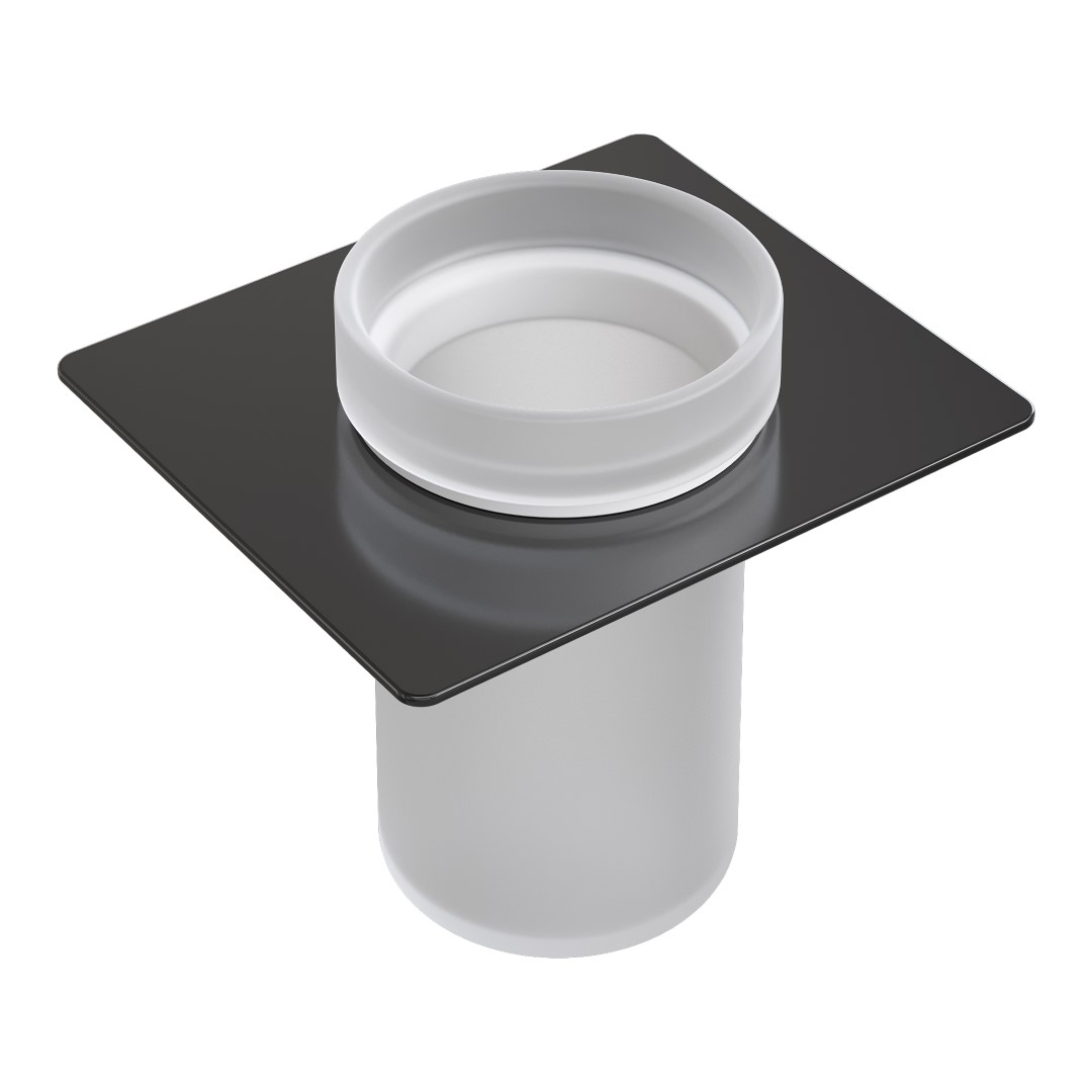 Стакан для зубных щеток подвесной Boheme Space стеклянный глянцевая оружейная сталь 10966-SGM-TUM