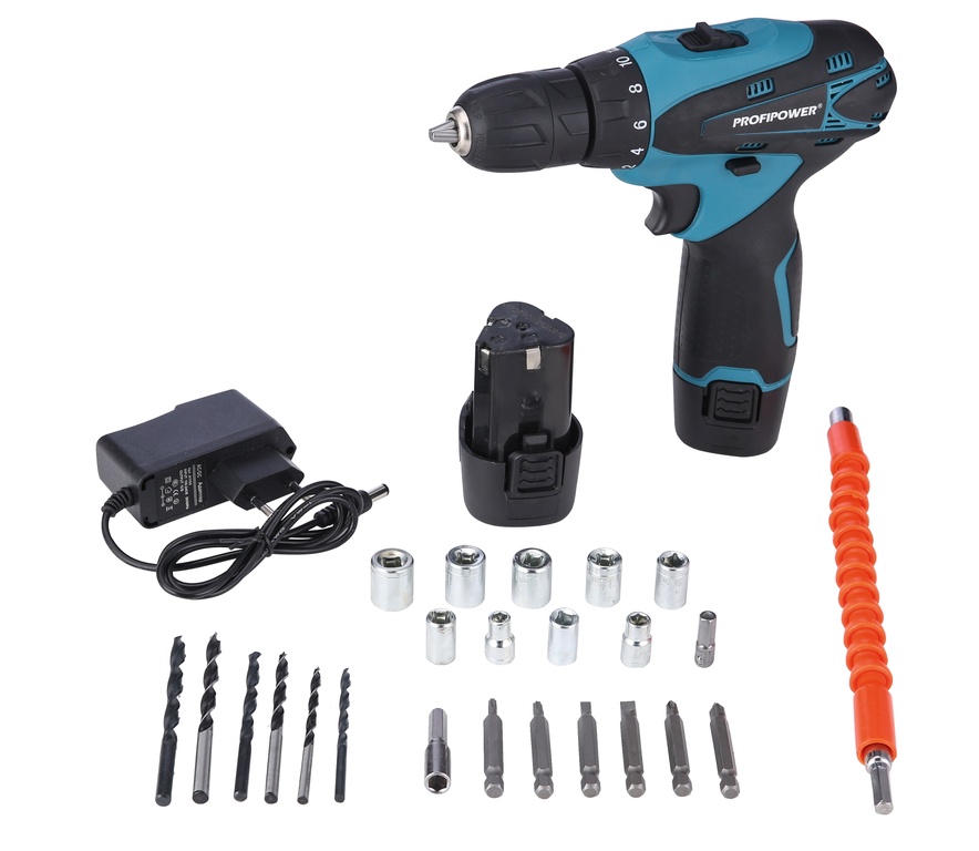 Дрель-шуруповерт аккумуляторная ProfiPower MK-12BT 12 В MK-12BT
