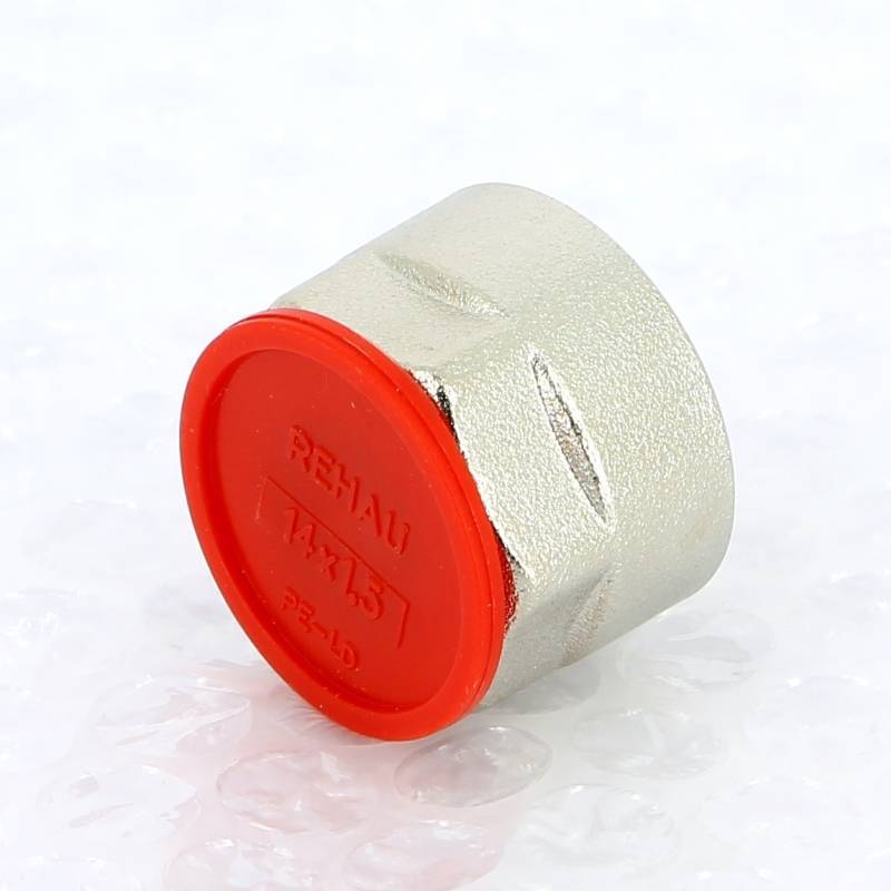 Соединитель обжимной REHAU RAUTHERM S 14x1.5 мм - 3/4 EK никелированный 246044