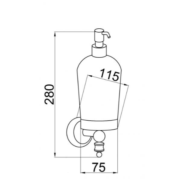 Дозатор для жидкого мыла Boheme Vogue подвесной хром 10147