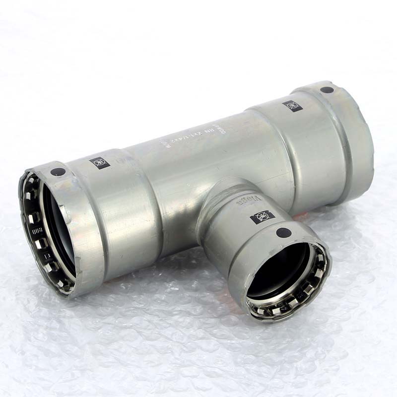 Тройник пресс Megapress Viega 2x1 1/4x2 695149