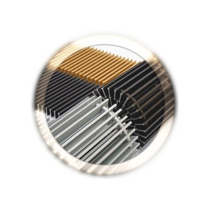 Решетка с рамкой Vitron Wilma 400x1500 мм шаг 13 мм анодированный алюминий бронза ВРР.18.13.400.1500.ААБ