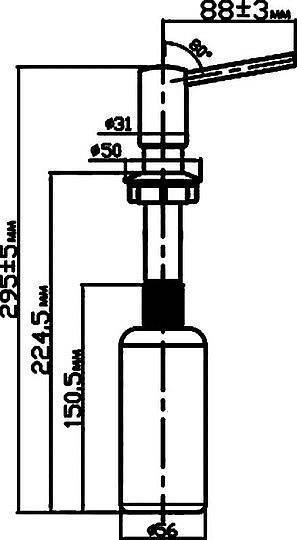 Дозатор для кухни Omoikiri OM-02-LG светлое золото 4995005