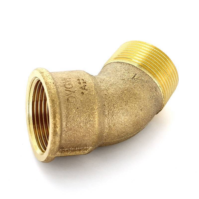 Угольник НВ Viega Sanpress 45° 1 1/4 бронза 448271