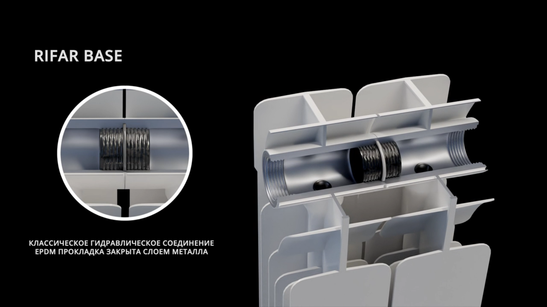 Радиатор биметаллический RIFAR Base Ventil 500 11 секций нижнее правое подключение RBV511R