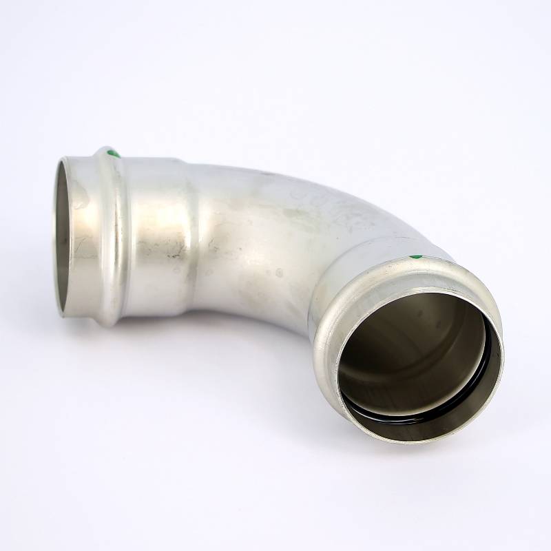 Отвод пресс 90° Viega Sanpress Inox нержавеющая сталь 54 мм 435691