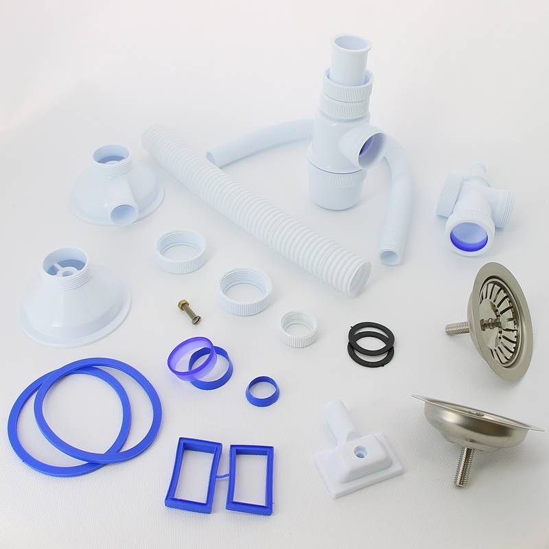 Сифон для двойной мойки Wirquin Элит 1 1/2 х 40 мм чашки 114 мм с отводом и прямоугольным переливом 30986154