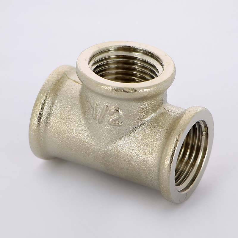 Тройник никелированный Uni-Fitt 1/2 ВР-ВР-ВР 615N2220