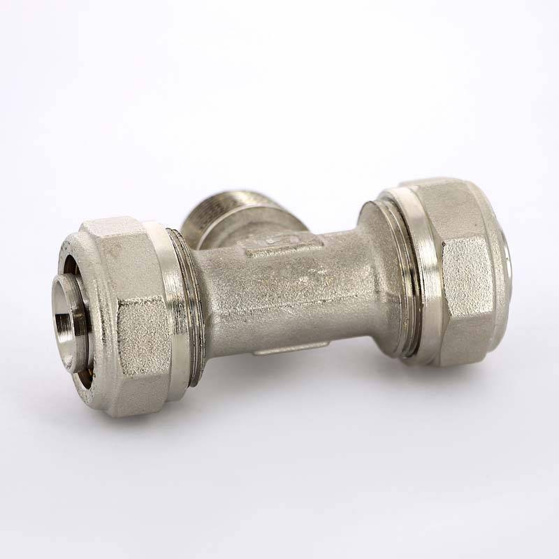 Тройник обжимной Uni-Fitt никелированный 26x3/4x26 наружная резьба 668N8380