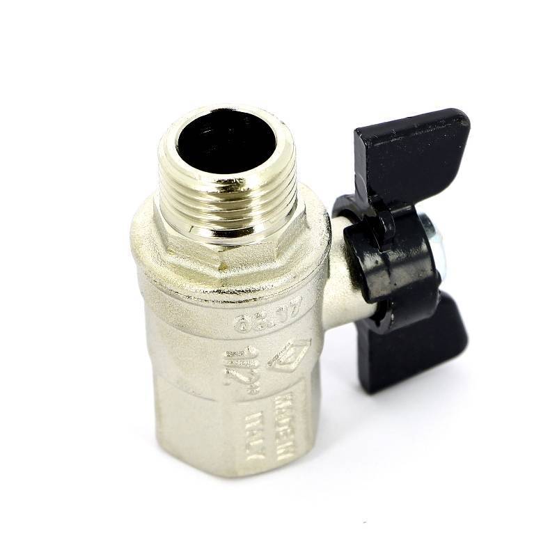 Кран шаровой Bugatti New Jersey 1/2 НР-ВР бабочка 09170004