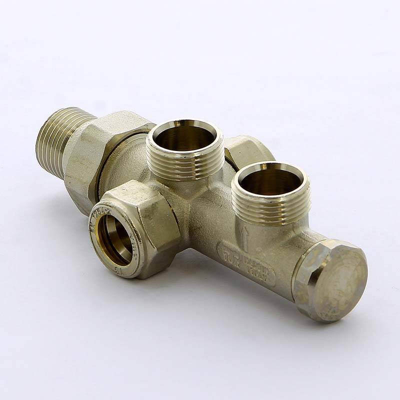 Узел радиаторный Tiemme 1/2 - M24x19 для двухтрубных систем разводка в стену 3370006