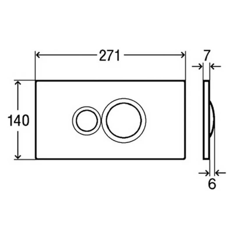 Кнопка смыва Viega Visign for Style 10 пластик белая 596316