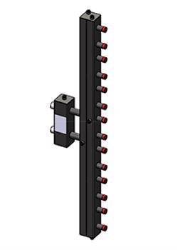 Гидроразделитель с коллектором ZOTA вертикальный 7 контуров до 70 кВт AGR4932001007