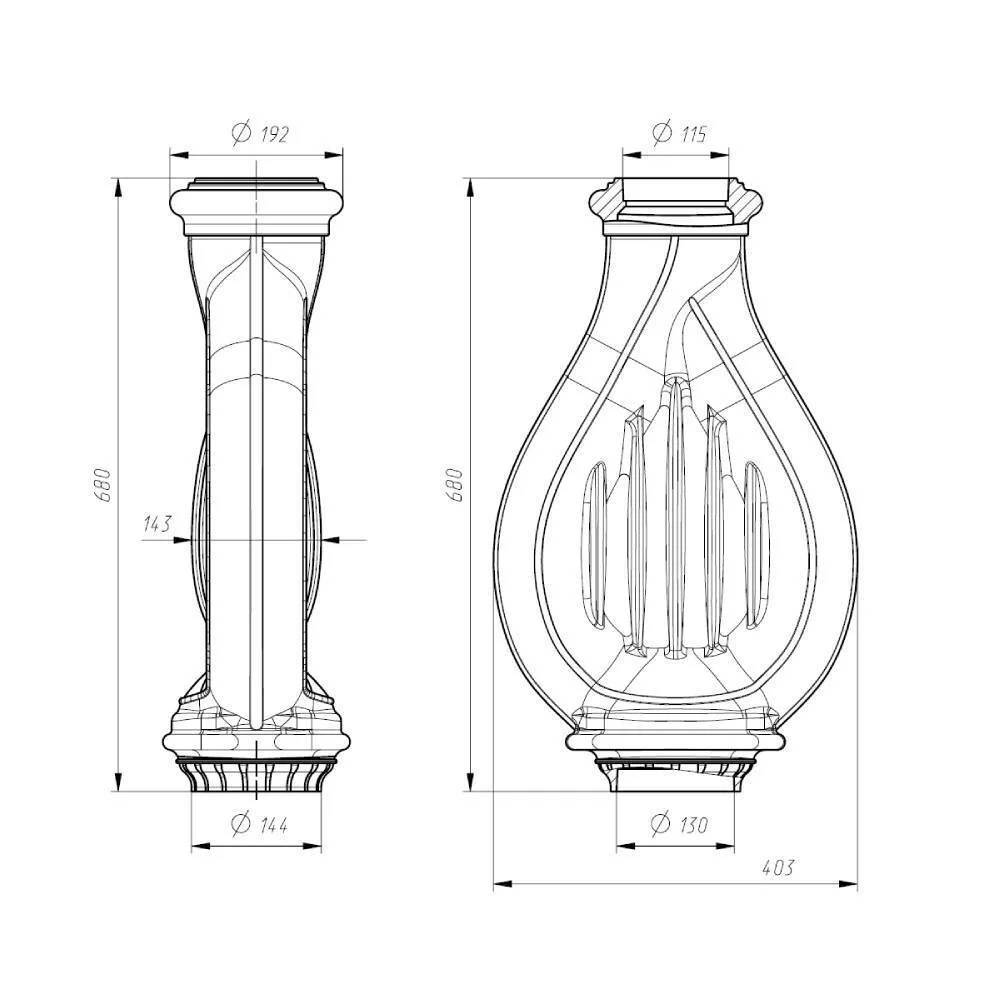 Конвектор на дымоход PROMETALL Лира 130М-115М черный УТ000017220