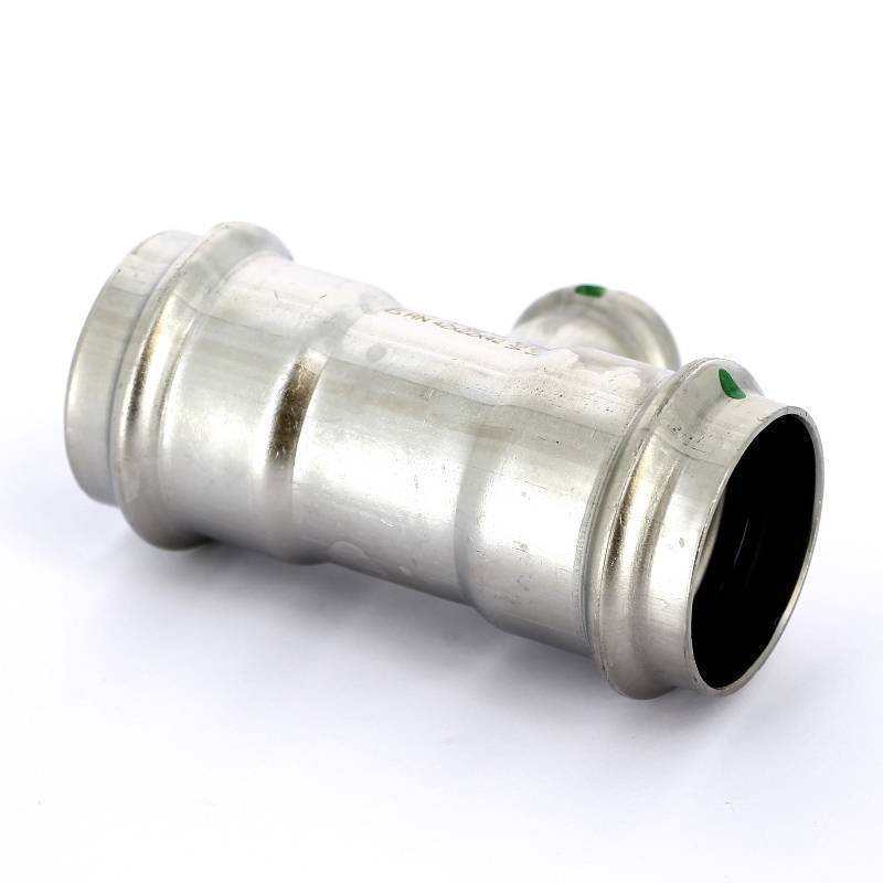 Тройник пресс Viega Sanpress Inox 42x22x42 мм нержавеющая сталь 436032