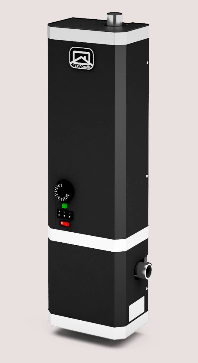 Котел твердотопливный Теплодар Спутник-15 черный АОК.28.000.00-01