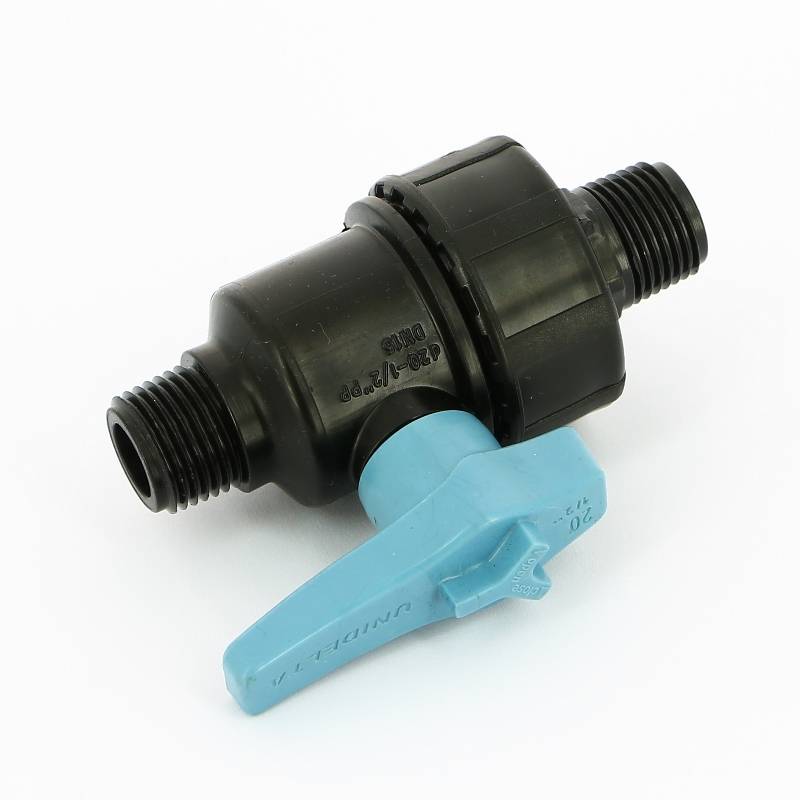 Кран для труб ПНД Unidelta 1/2 НН полипропилен PP-B 1074002002001