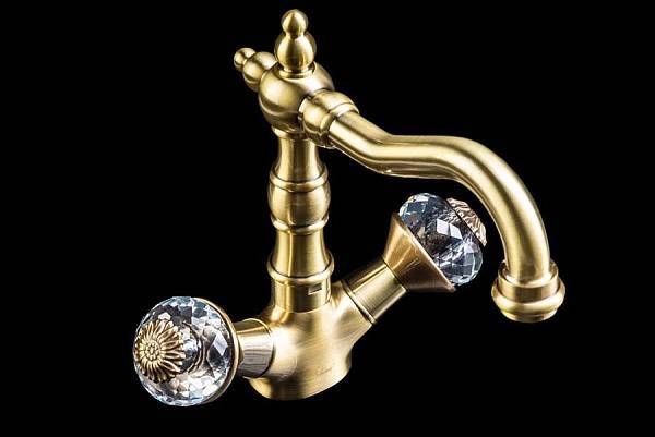 Смеситель для раковины высокий Boheme Flora бронза матовая 312-FL