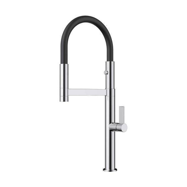 Смеситель для кухни Omoikiri Osaka-C-BL с выдвижным изливом хром/черный 4994333