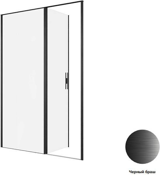 Душевая дверь Allen Brau Priority 140x200 см черный стекло прозрачное 8 мм 3.31036.BBA