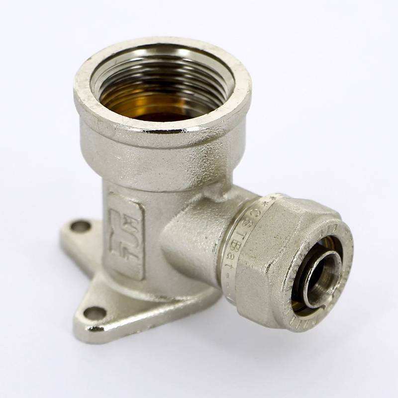 Водорозетка обжимная Tiemme 16x3/4 ВР никелированная 1600096