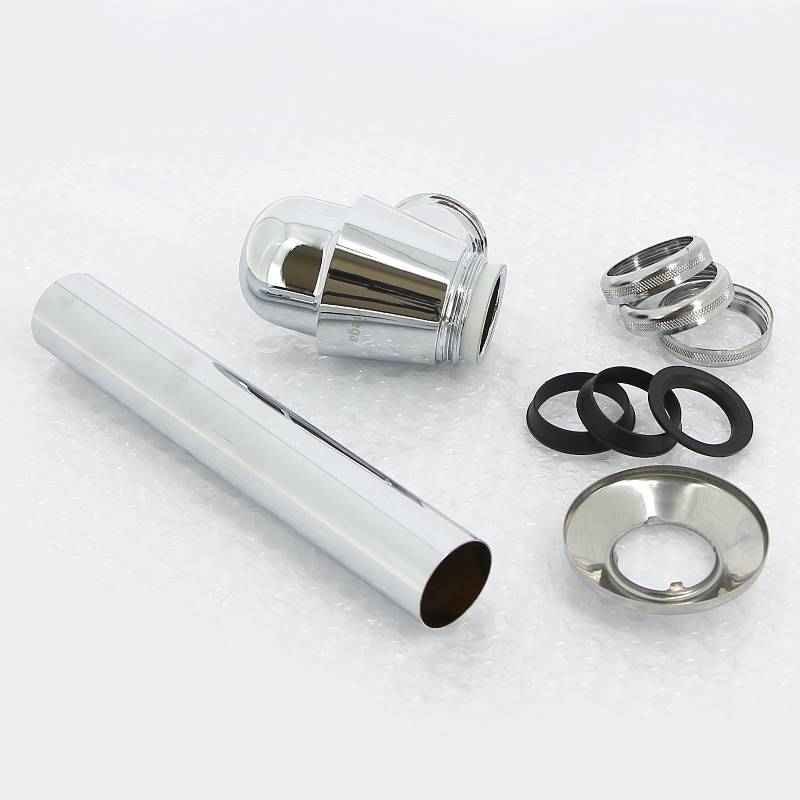 Сифон бутылочный для биде Viega 1 1/4 x 32 мм для смесителя с донным клапаном латунь хром 114619