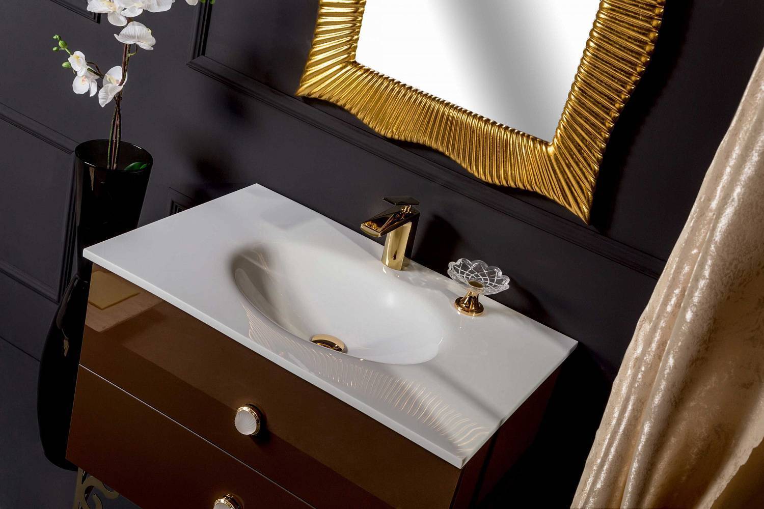 Тумба подвесная Armadi Art Neoart 100х43.5х48 см коричневый 830-100-DB