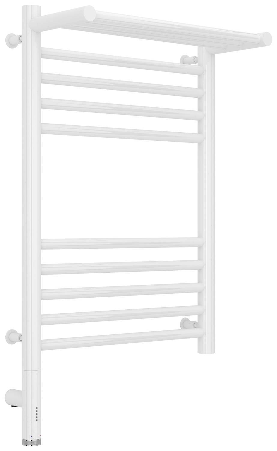 Полотенцесушитель электрический Сунержа Богема 3.0 с 1 полкой 432x724 мм левый белый 12-5806-6040